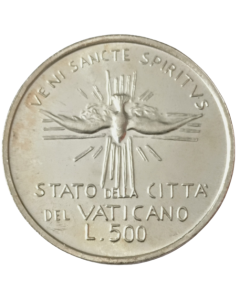 Cidade do Vaticano 500 Liras 1978 - Sede Vacante Setembro - Prata