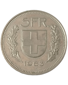 Suíça 5 Francos 1983