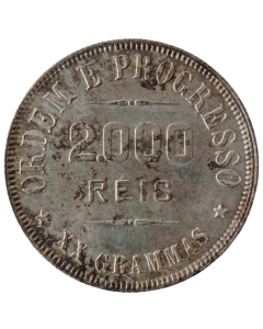 Brasil 2000 Réis 1906 - Prata