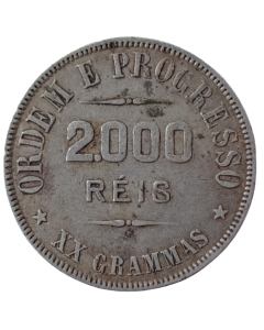 Brasil 2000 Réis 1910 - Prata