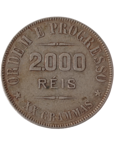 Brasil 2000 Réis 1911 - Prata