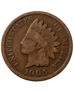Estados Unidos 1 Cent 1905 - Cabeça de Índio
