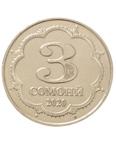 Tajiquistão 3 Somoni 2020