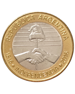 Argentina 2 Pesos 2016 - 200º aniversário Independência
