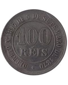 Brasil 100 Réis 1884 - Sob