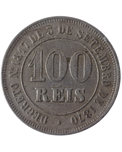 Brasil 100 Réis 1884 - Sob