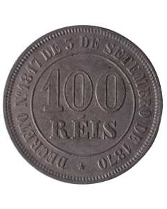 Brasil 100 Réis 1885  Sob+