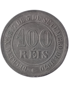 Brasil 100 Réis 1883 - Sob/FC