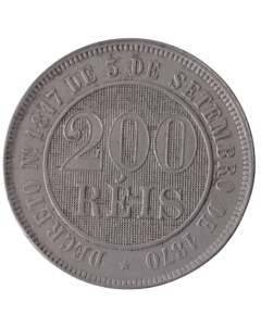 Brasil 200 Réis 1887 Sob/FC