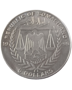 Somalilândia 5 Dólares 1999 - Ano do Coelho