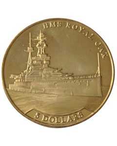 Nauru 5 Dólares  2016 FC - Navios - HMS Royal Oak (Exonumia)