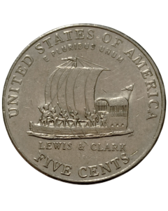 Estados Unidos 5 Cents 2004 - Bicentenário da Expedição Lewis e Clark - Keelboat