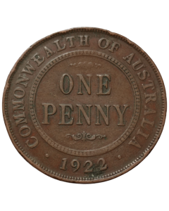 Austrália 1 Penny 1922