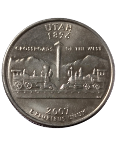 Estados Unidos ¼ dólar 2007 P ou D - Utah State Quarter