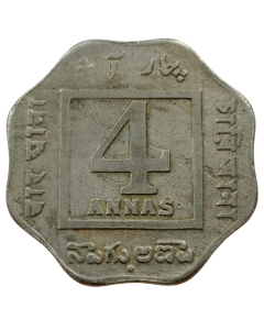 Índia Britânica 4 Annas 1920