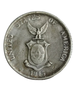 Filipinas 20 Centavos 1945 - Administração dos Estados Unidos  (Prata)