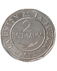 Bolívia 2 Bolivianos 2012