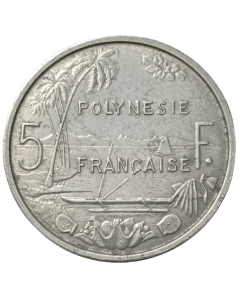 Polinésia Francesa 5 Francos 1975