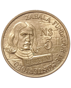 Uruguai 5 Pesos Novos 1976 - 250º aniversário - Fundação de Montevidéu
