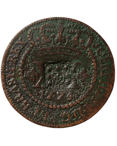 Brasil 20 Reis 1774 - Coroa Alta, com Escudete