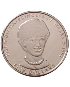 Ilhas Marshall 5 dólares 1997 - Princesa Diana
