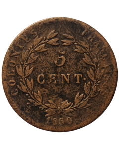 Colônias Francesas 5 cêntimos 1830