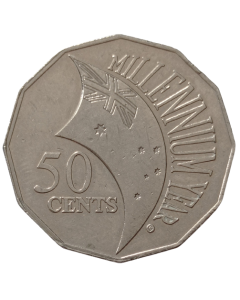 Austrália 50 Cêntimos 2000 -  Milênio - Ano 2000
