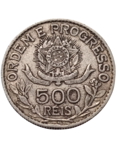 Brasil 500 Réis 1913 - Estrelas Soltas (Prata)