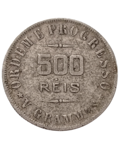 Brasil 500 Réis 1906 - Prata