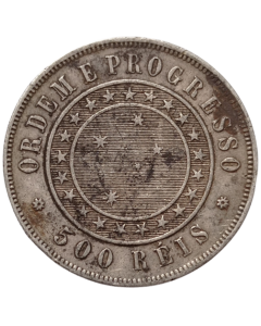 Brasil 500 Réis 1889 - Prata