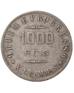 Brasil 1000 Réis 1910 - Prata