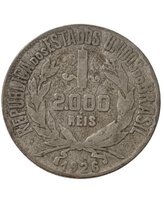 Brasil 2000 Réis 1926 - Mocinha (Prata)