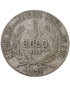 Brasil 2000 Réis 1928 - Mocinha (Prata)