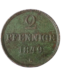 Hannover 2 pfennig 1849