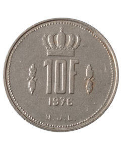 Luxemburgo  10 francos 1976