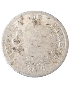 Chile 20 Cents 1861 - Escassa (Prata)