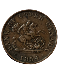 Banco do Alto Canadá (Províncias Canadenses) ½ Penny 1854