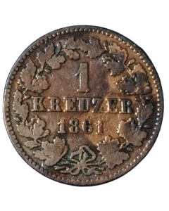 Nassau 1 kreuzer 1861