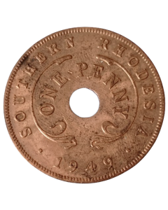 Rodésia do Sul 1 Penny 1947 - Colônia britânica