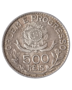 Brasil 500 Réis 1913 - Prata