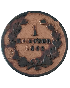 Baden 1 kreuzer 1852