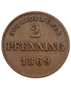 Baviera 2 Pfennig 1869