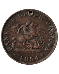 Banco do Alto Canadá (Províncias Canadenses) ½ Penny 1854 