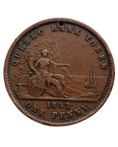 Província do Canadá - Banco de Québec (Províncias Canadenses) 1 Penny 1852