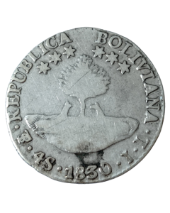 Bolívia 4 Sueldos 1830 (Prata)