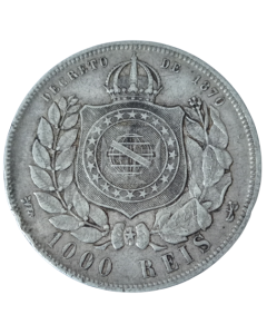 Brasil 1000 réis 1876 - Prata
