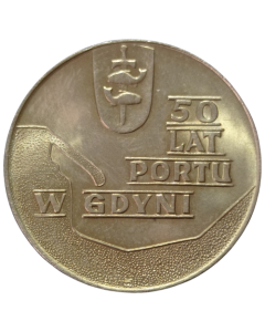 Polônia 10 zlotych 1972 - 50º Aniversário - Porto Marítimo de Gdynia