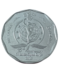 Sri Lanka 10 rúpias 2018 - 75º Aniversário - Corpo de Sinalização do Sri Lanka
