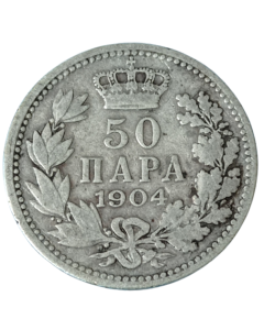 Reino da Sérvia 50 para 1904 - Prata