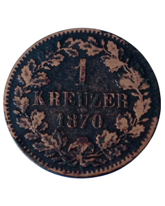 Baden 1 kreuzer 1870
